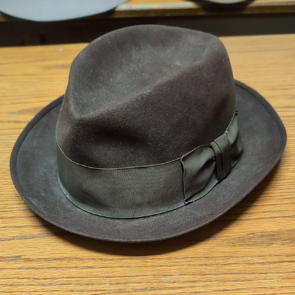 Royal Stetson Dark Brown Fedora Hat - Picture 1 of 7